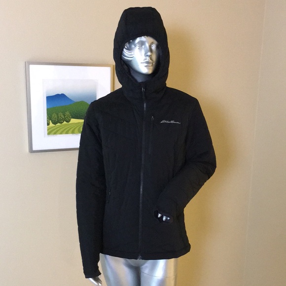 Eddie Bauer Women's IgniteLite Stretch Reversible Hooded Jacket Black - Picture 2 of 16